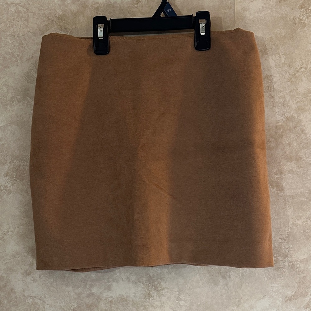 Express Brown Suede Mini Skirt